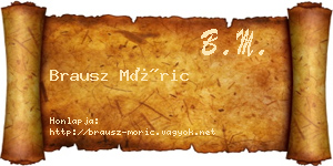 Brausz Móric névjegykártya
